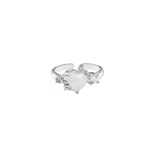Heart Lava Opal Ring