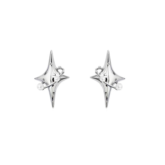 Stardust Pearl Zirconia Earrings