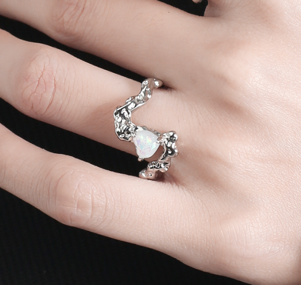 Love Lava Opal Ring