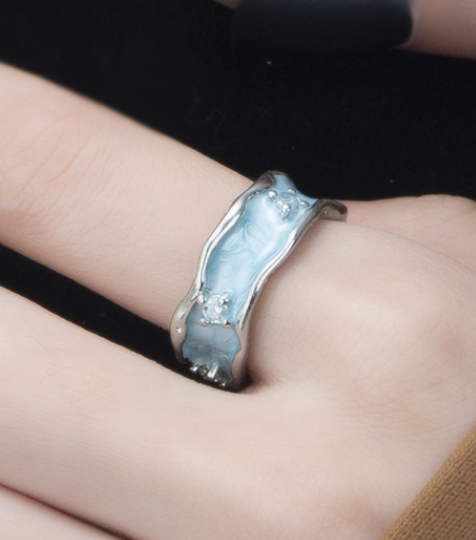 Ice Blue Myolite Ring(Thick)