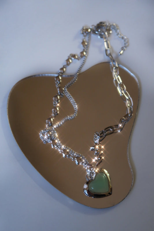 grape-like heart necklace