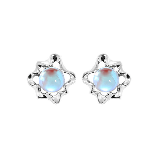 Moonstone Flower Earrings