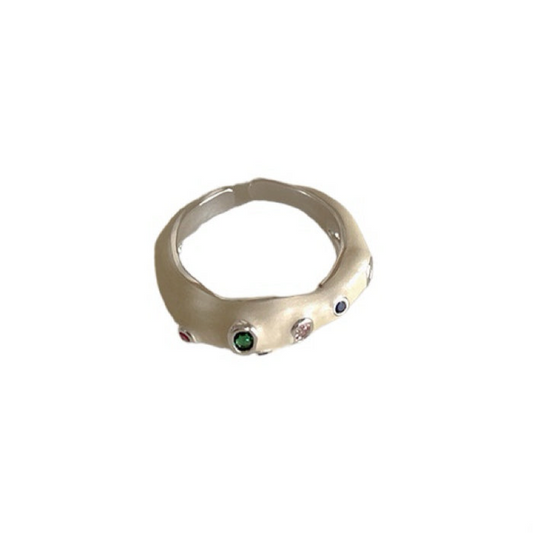 Colorful Stone Oil Drip Ring