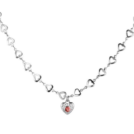 Ruby Heart Necklace