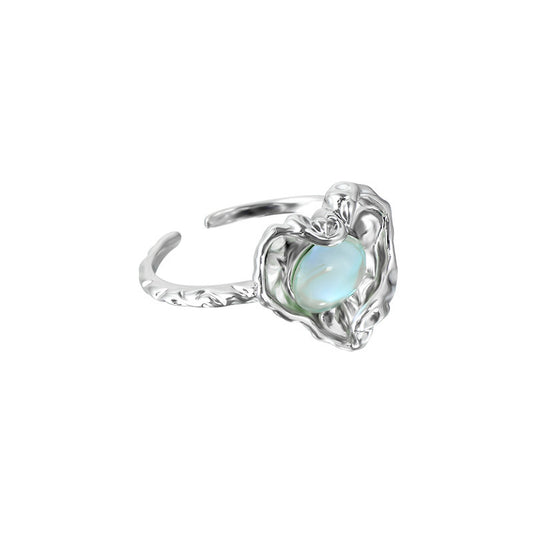 Moonstone Heart Ring