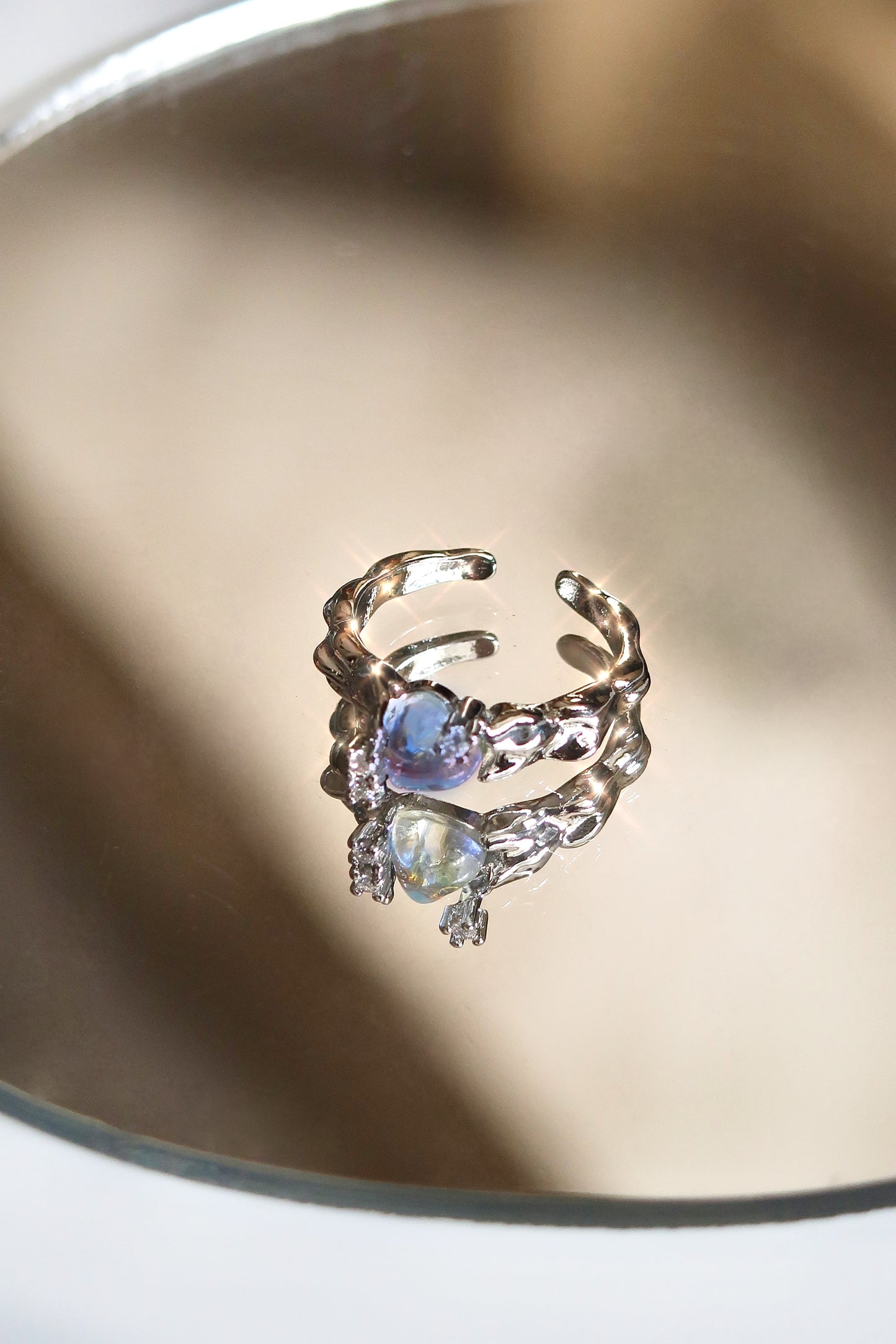 Moonstone Crystal Ring