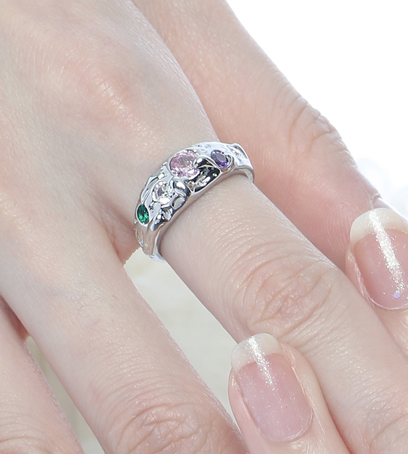 Oval Colored Zirconia Ring