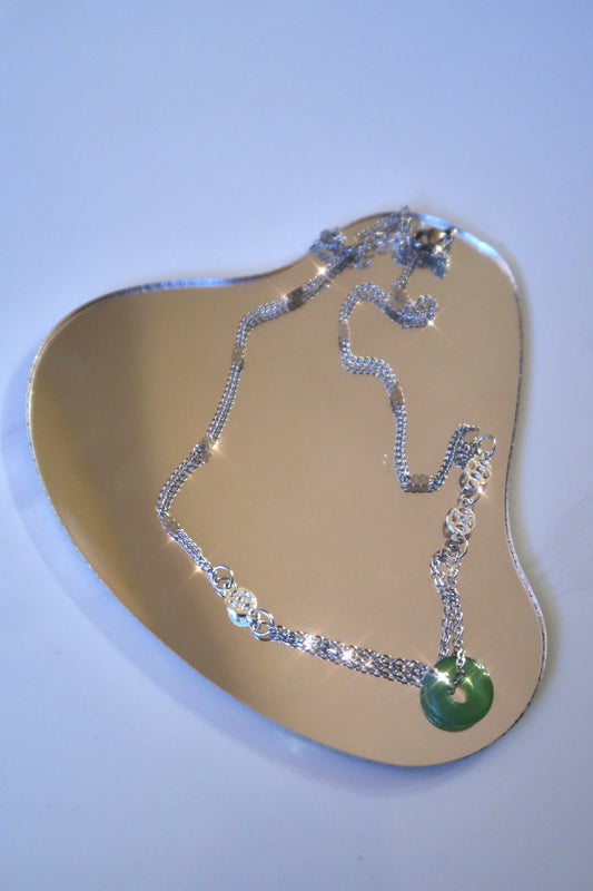 inner peace jade necklace (green)